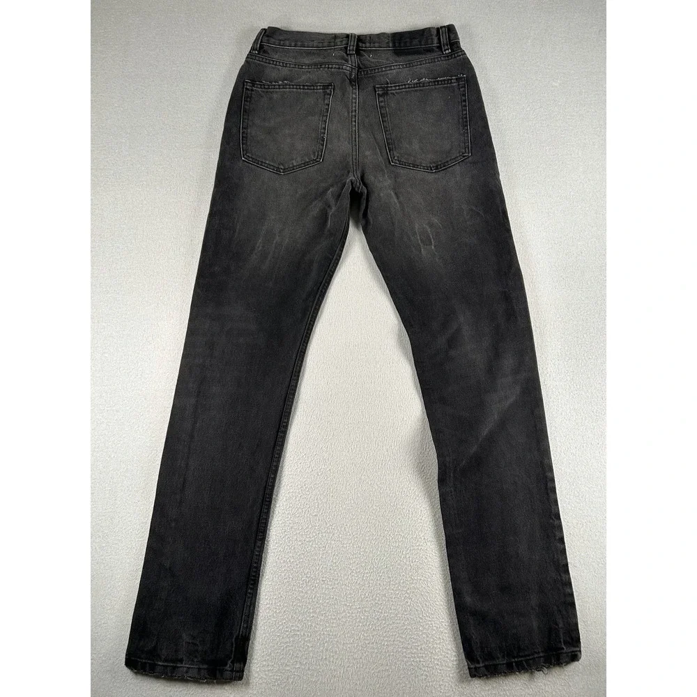 BDG Mens Sneaker Stack Fit Black Jeans Distressed Ripped Knee Size 30X33